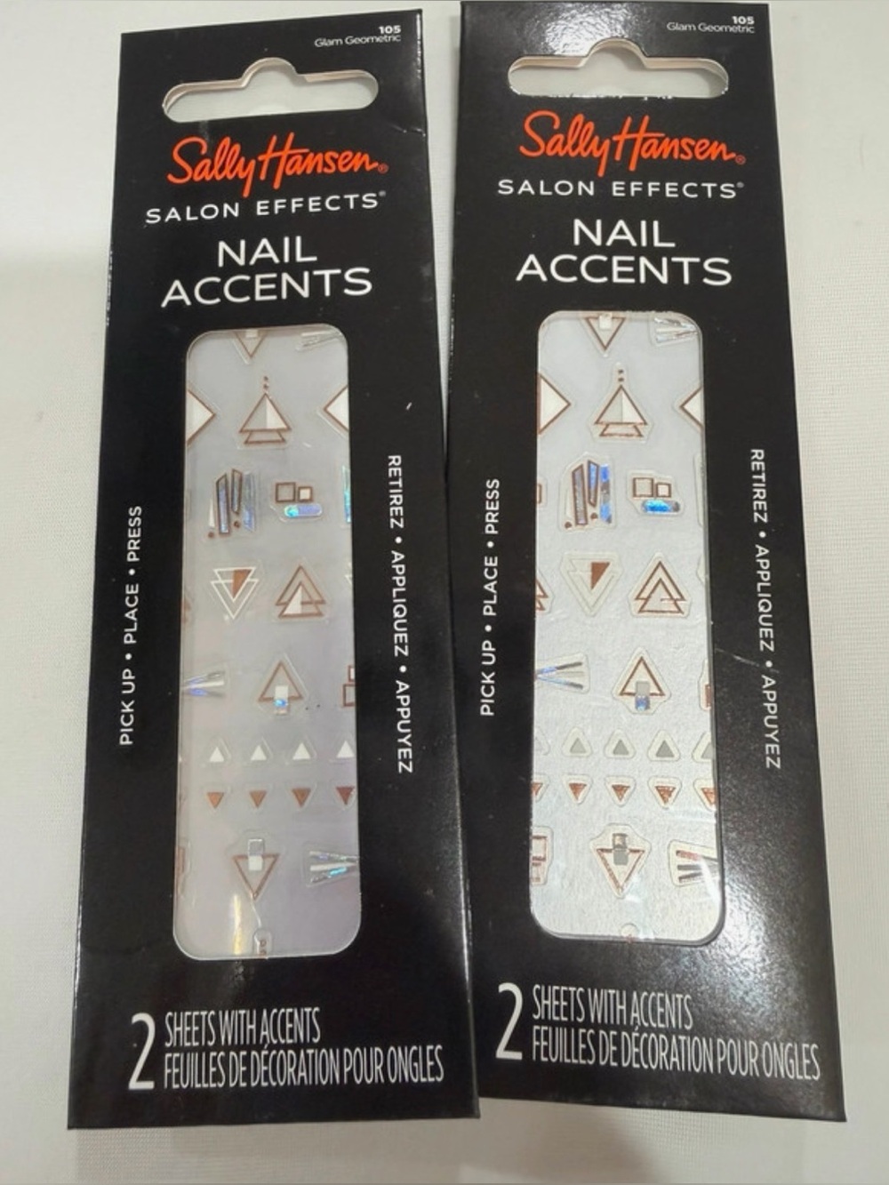 Sally Hansen Glam Geometric Nail Accents 105 Lot of 2 NEW